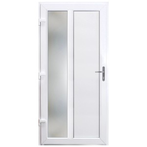 Nebeneingangstür K511 Kunststoff Weiß 88 cm x 198 cm Anschlag Links