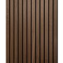 Akustikpaneel Lux Walnuss, MDF mit schwarzem Filz, 60x240 cm. Schallabsorbierend.