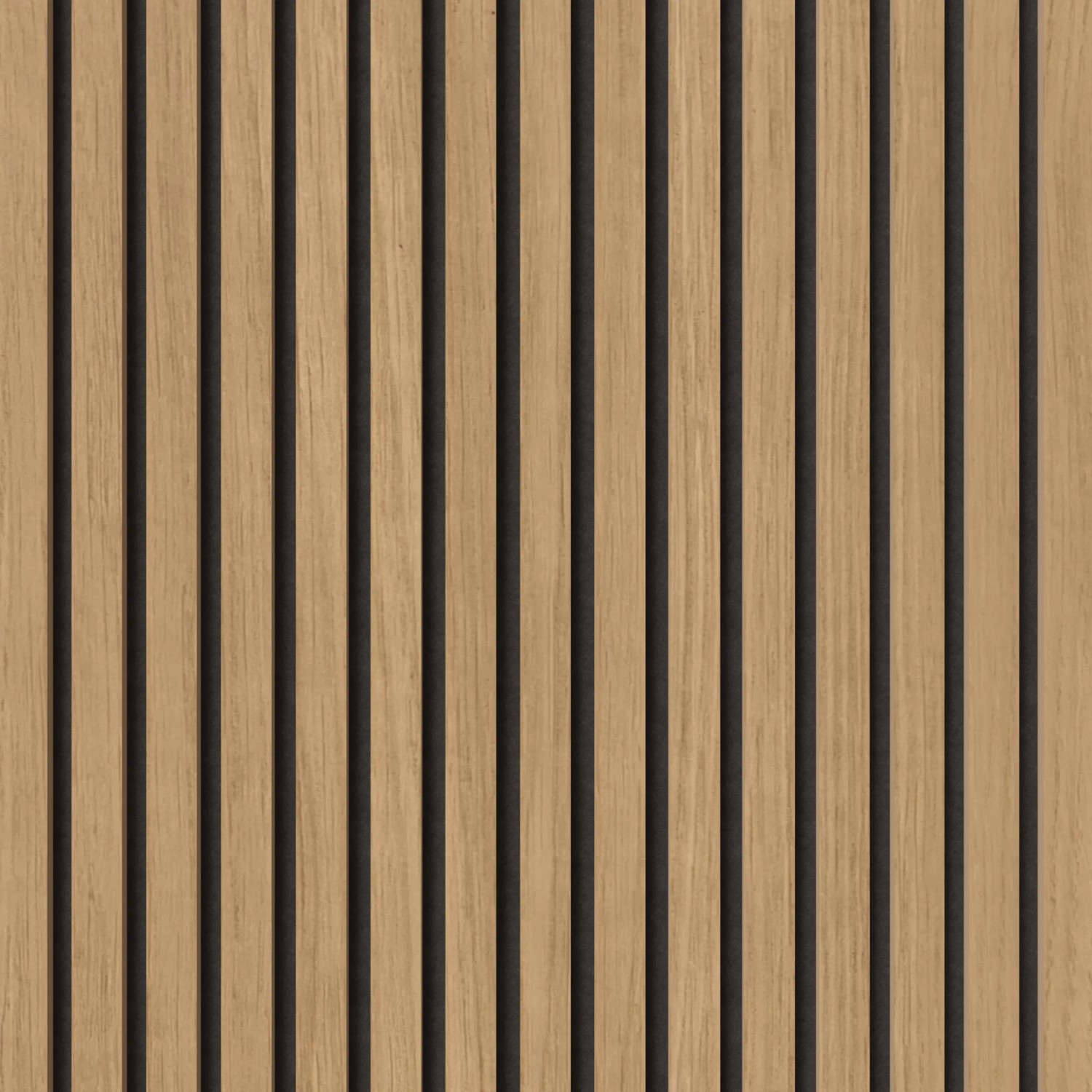 Akustikpaneel Eiche/Schwarz, MDF-Holzpaneel zur Wand- und Deckenverkleidung.