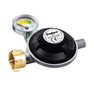 Enders Gasdruckregler mit Manometer (50 mbar) für Camping & Outdoor.