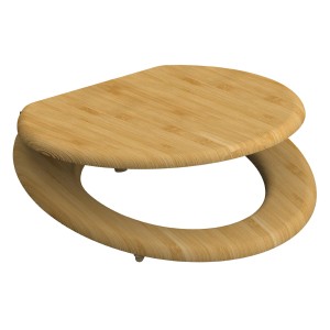 Schütte WC-Sitz Bambus Natural Bamboo, O-Form, aus natürlichem Bambusholz.