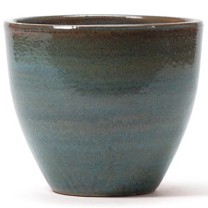 Blauer Kirschke Pflanztopf Mailand, Terrakottatopf mit glänzender Glasur, Ø 36 cm.