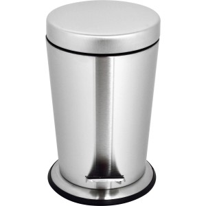 Konischer MSV Treteimer aus Edelstahl, 3 Liter, für Bad und WC.