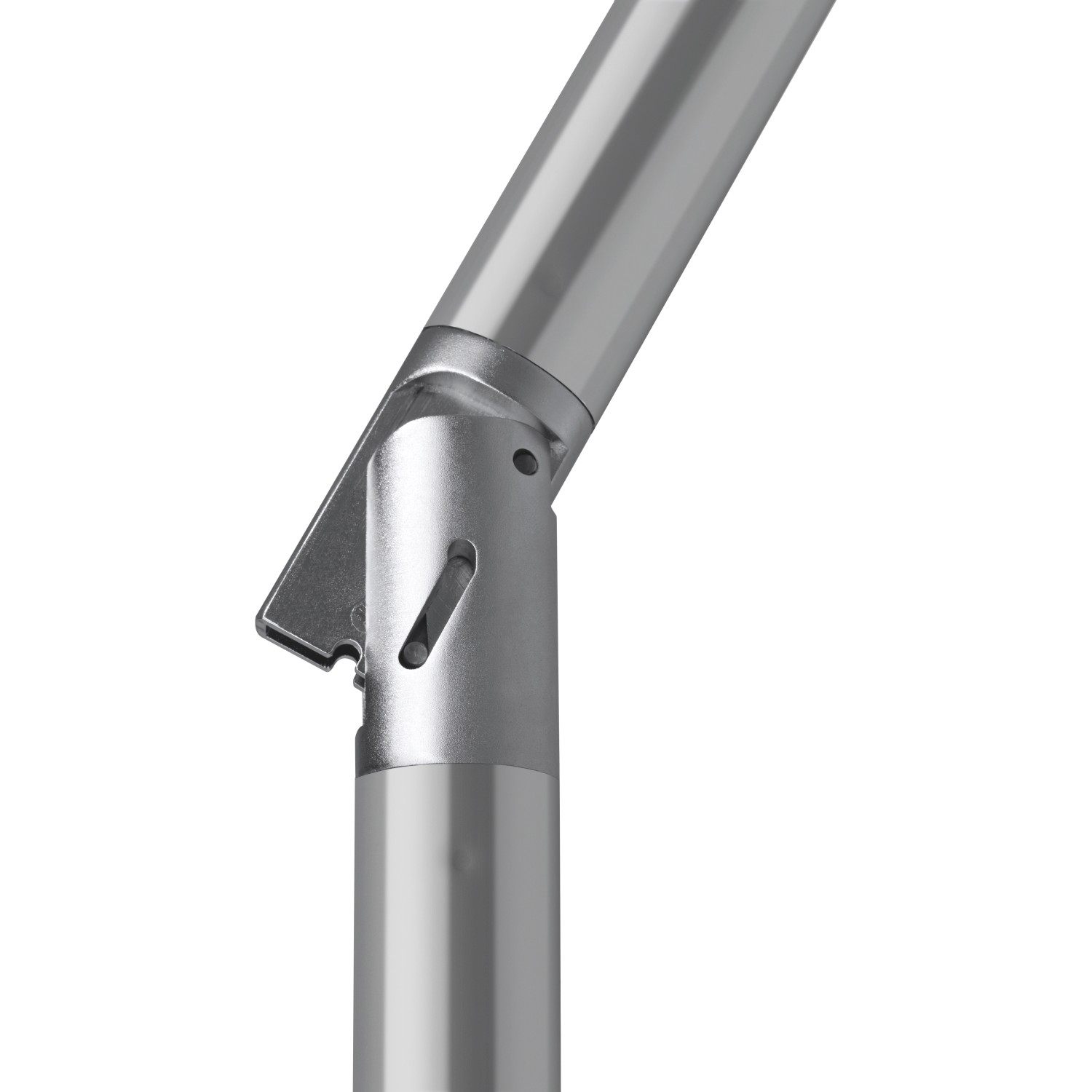 Detailaufnahme: Knickfunktion des roten Schneider Marktschirms (300x200 cm).