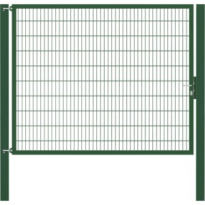 Grünes Gartentor Flexo Plus, 250x200 cm, mit Pfosten. Doppelstabmatte, feuerverzinkt und kunststoffbeschichtet.