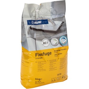 Mapei Flexfuge Beige 5kg für 1-6mm Fugenbreite. Flexible Fugenmasse im Sack.