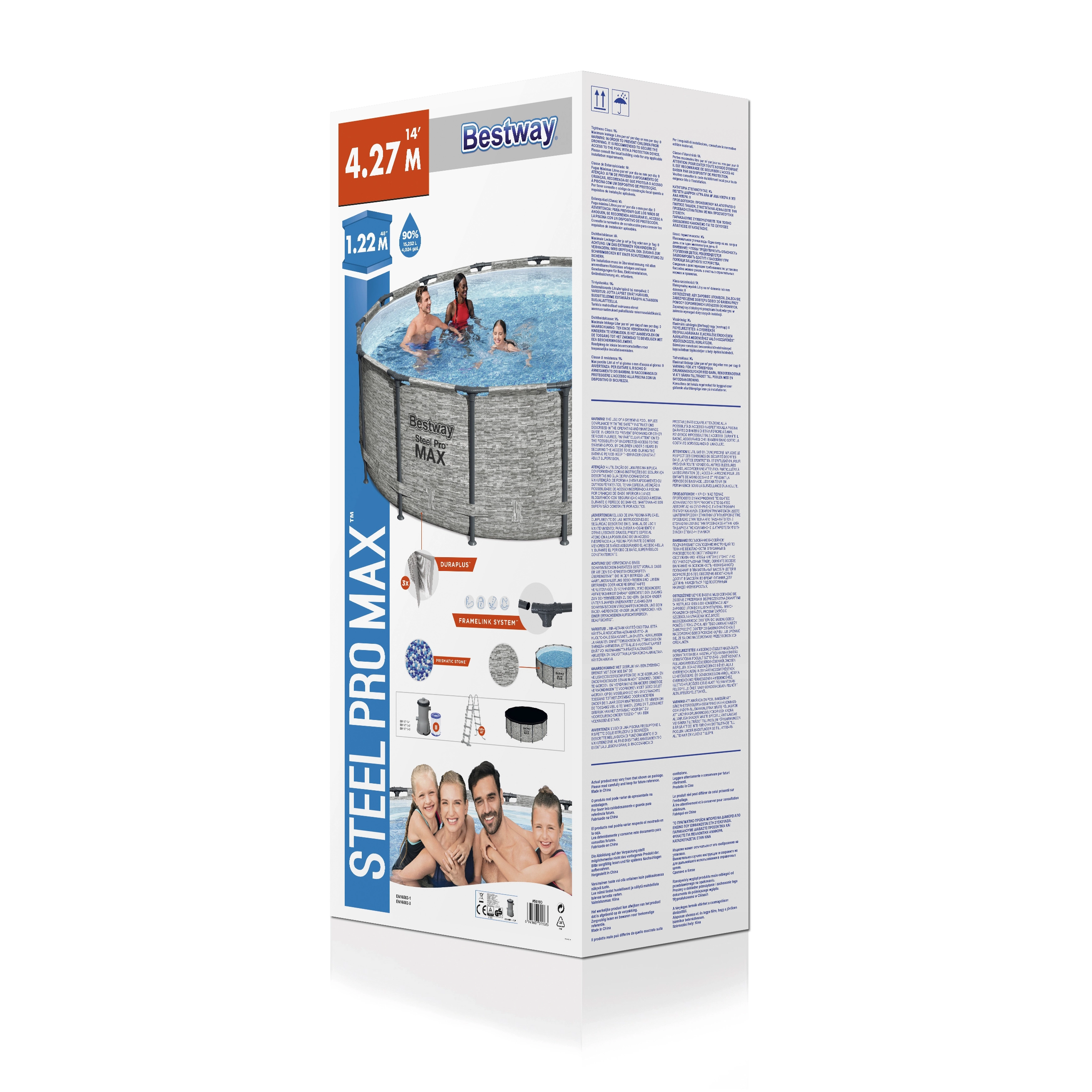 Bestway StahlrahmenPool Set Steel Pro Max Frame Ø 427 x 122 cm Rund
