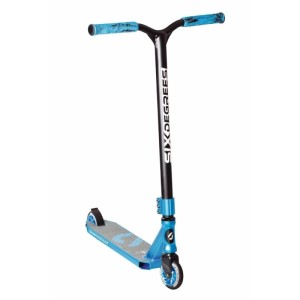 Blauer Six Degrees Stuntscooter mit verstärktem Wing-Lenker, HIC Compression-System und ABEC 9 Kugellagern.