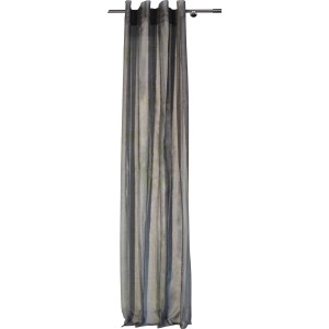Mydeco Schlaufenschal Soft Taupe, 245x135 cm, halbtransparenter Fenstervorhang mit Ösen.