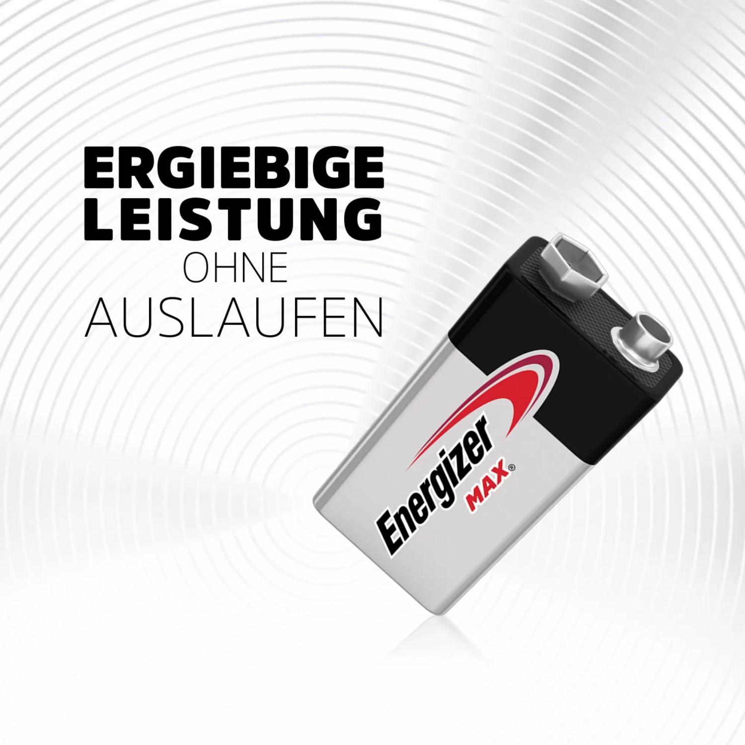 Energizer Max 9V E-Block Alkaline Batterie, 1 Stück.