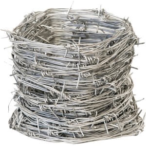 Floraworld Stacheldraht Carat, 25 m, verzinkt, aufgerollt. Ideal für Zäune und zur Grundstückssicherung.