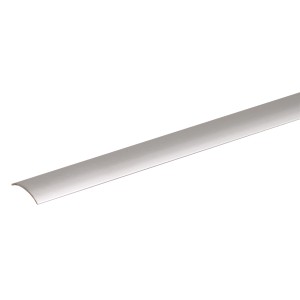 Silbernes Bodenausgleichsprofil aus Aluminium, 1,6x30x900 mm, für Übergänge zwischen Bodenbelägen.