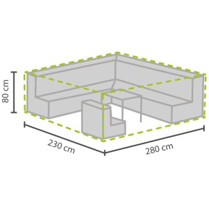 Garten-Schutzhülle XL für Lounge-Gruppe, 80x230x280cm, zum Schutz vor Wettereinflüssen.
