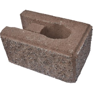 Premac Mur Mac 3/4 Mauerstein, braun, Beton, für Mauersysteme und Einfassungen.