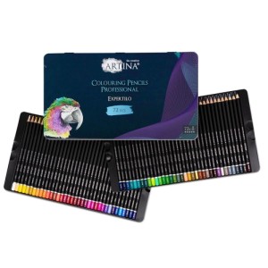 Artina Expertilo Professional Buntstifte, 72er Set in Metallbox, Künstlerfarben.