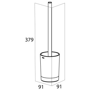 Tiger Tune WC-Bürste mit Halter, freistehend, Messing gebürstet/schwarz, zur einfachen Badreinigung.