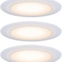 Paulmann LED Einbauleuchten-Set Suon, 3er-Set, extra warmweiß, für Deckenmontage