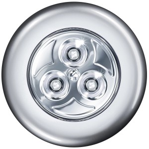 LEDVANCE Dot-it Classic Unterbauleuchte, silber, dimmbar mit 3 LEDs. Batteriebetrieben.