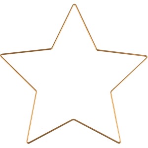 Glorex Metallstern Goldfarben 25 cm x 25 cm x 0,3 cm