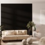 Schwarzes Akustikpaneel mit Filz im Wohnraum, 32x240cm, 2 Stück. Schallschutz für Wand und Decke.