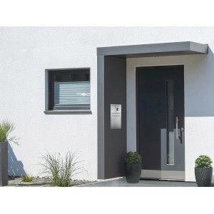 Gutta Rechteckvordach BS PLUS 160 Seite L Briefkasten Edel. Klingel Sprechanlage