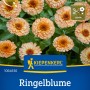 Kiepenkerl Ringelblume Pink Surprise: Saatgut-Packung mit apricot-rosafarbenen Blüten.