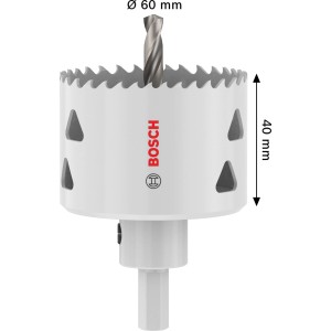 Bosch Lochsäge Multi Material mit Aufsteckhalter Ø 60 mm x 40 mm Silber