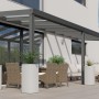 Anthrazitfarbene Terrassenüberdachung Professional mit Glas, 600x350 cm, für entspannte Stunden im Freien.