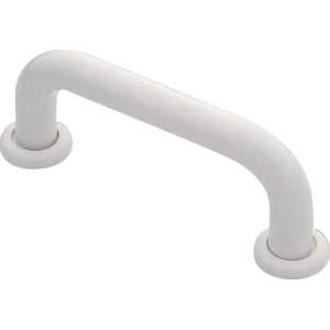 Weißer Möbelgriff 0364 aus Kunststoff für Schränke und Schubladen.