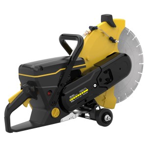 Güde Betontrennschneider GBTS 350.1, gelb-schwarze Baumaschine mit Diamanttrennscheibe.