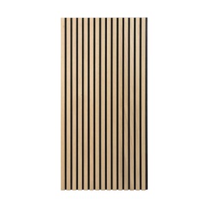 Akustikpaneel Eiche MDF Schwarz Filz Schwarz 60 cm x 120 cm 2 Stück FSC®
