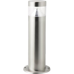 LED-Sockelleuchte Avon in Edelstahloptik, 30 cm hoch, für Garten, Terrasse & Balkon.
