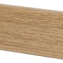 Sockelleiste Eiche, 60 mm hoch, 2600 mm lang, zur Wandbefestigung mit Clips.