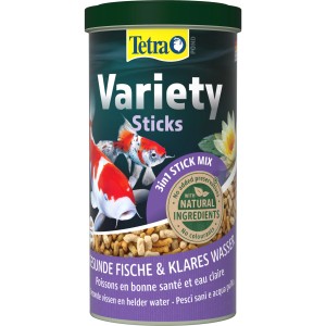 Tetra Pond Variety Sticks 1 l: Fischfutter für gesunde Teichfische und klares Wasser.