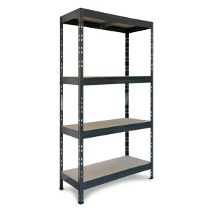 Ar Shelving Schwerlastregal, 180x90x45 cm, 4 Böden, Anthrazit, Steckregal