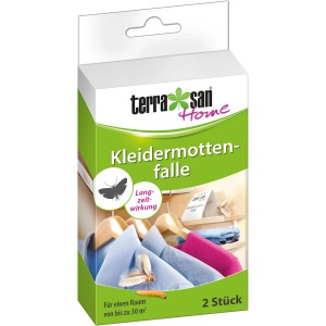 Terrasan Home Kleidermottenfalle, 2er-Pack. Pheromonfalle zur Bekämpfung von Kleidermotten.