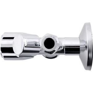 Schell Geräte-Kombi-Eckventil 13 mm, verchromt, mit Geräteanschluss für Wasch- oder Spülmaschine.