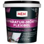 Eimer MEM Reparatur-Mörtel flexibel 1 kg, geeignet zum Abdichten von Rissen im Innen- und Außenbereich.