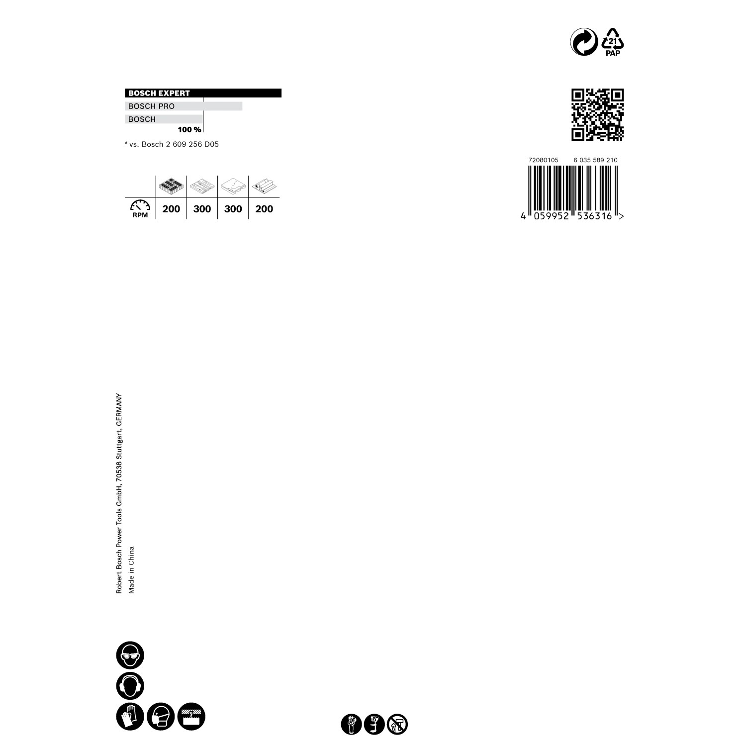 Verpackung der Bosch Expert Lochsäge Construction Material Ø 127 mm.