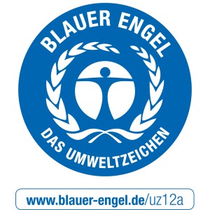 Blauer Engel Umweltzeichen für Aqua Clou Treppenlack, umweltfreundlich und schadstoffarm.