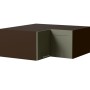 Feldmann-Wohnen Eckaufsatzschrank Oslo, Lava/Reed Green Matt. 2-türiger Küchenschrank mit Rahmenoptik, 90x90x36cm.
