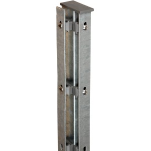 Verzinkter Eckpfosten 120 cm mit Abdeckschienen für Zaunbau & Sichtschutz.