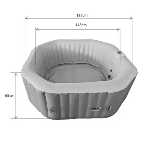 Home Deluxe Whirlpool Drop, Ø 185cm, aufblasbar, für bis zu 6 Personen. Inkl. Abdeckung und Filterset.