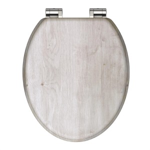 Schütte WC-Sitz Light Wood mit Absenkautomatik, MDF, O-Form