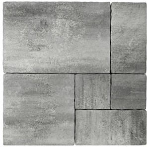Premac Pflaster Accordo Grau-Anthrazit, Mehrformat Pflastersteine mit strukturierter Oberfläche.