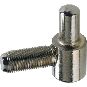 Bandunterteil Stahl vernickelt, Ø 16mm, für gefalzte Stahlzargen (2 Stück).