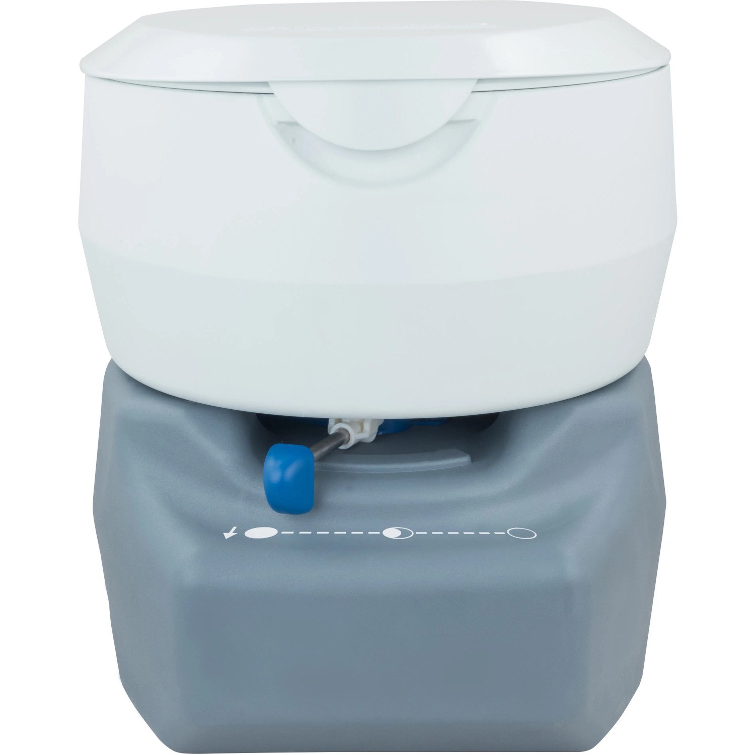 Mobile Campingtoilette, 20 l, antimikrobiell, mit Wasserspülung, ideal für unterwegs.