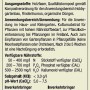 Nahaufnahme der Waren-Deklaration für Compo Bio Pflanzerde torffrei.