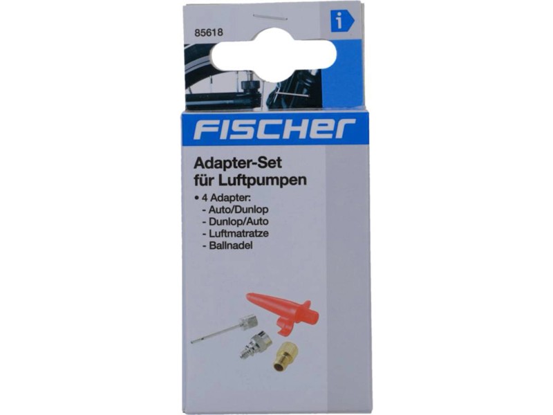 Fischer Luftpumpenadapter-Set (4 -tlg., Geeignet für: Luftpumpen