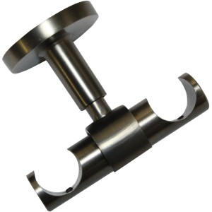 Gardinia Deckenträger Europa, silber-antik, für 1- oder 2-läufige Gardinenstangen (Ø 19 mm).